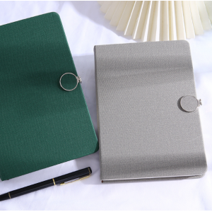 a5布纹仿皮面商务笔记本定制可印logo简约创意加厚记事本办公文具